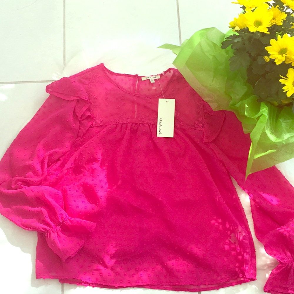 Bleuh Ciel pink blouse, brand new. Small